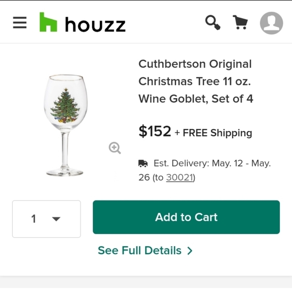 CUTHBERTSON Orignal 11oz Christmas Wine Glasses 1 set Left of 4 For This… - Picture 8 of 9